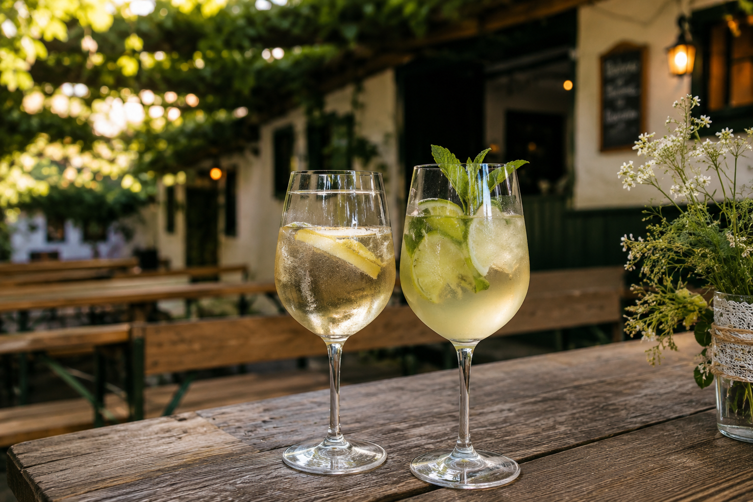 Austrian Summer Drinks: Hugo & Weißer Spritzer